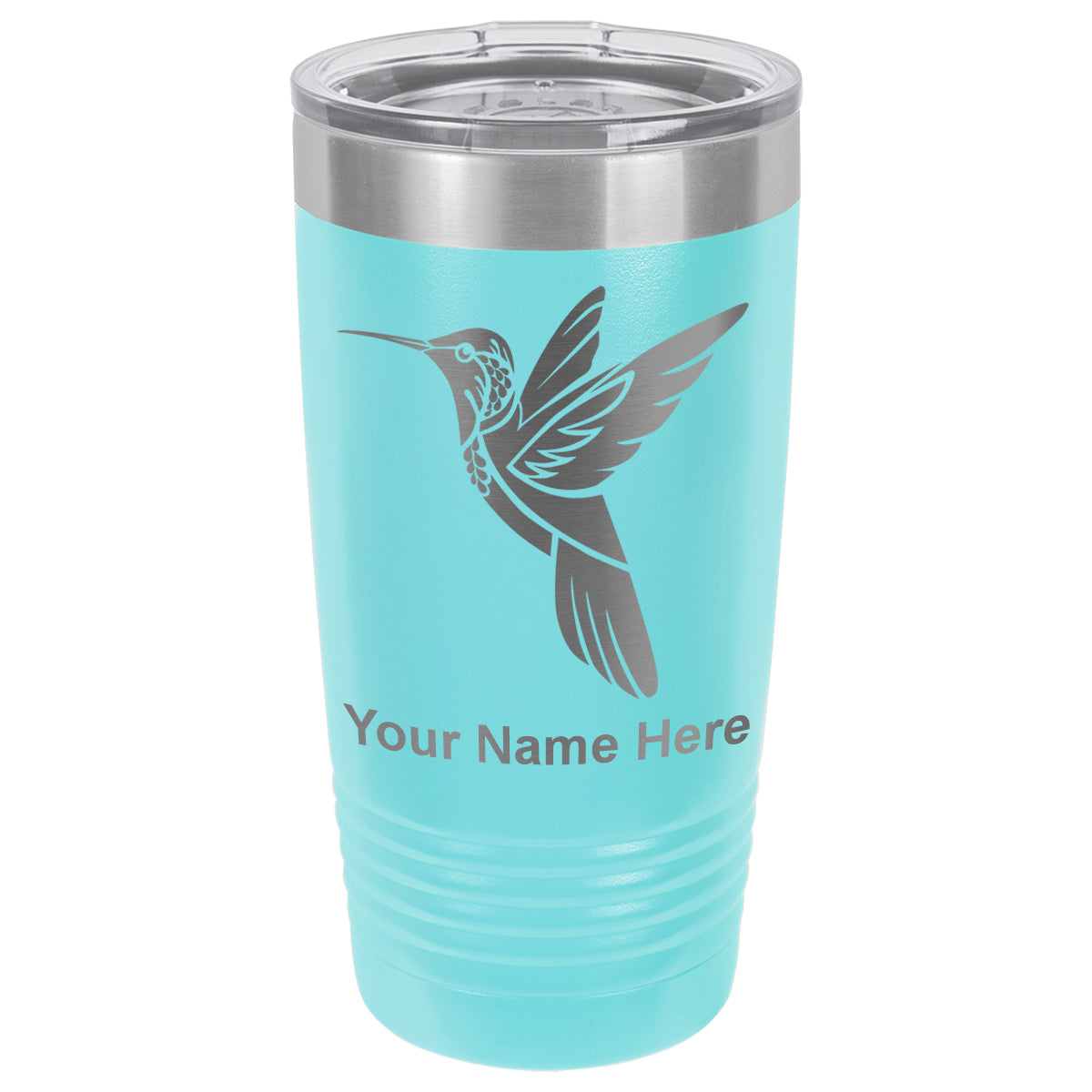 20oz Vacuum Insulated Tumbler Mug, Hummingbird, Personalized Engraving Included