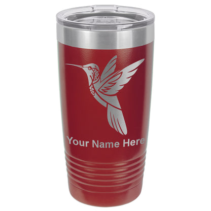 20oz Vacuum Insulated Tumbler Mug, Hummingbird, Personalized Engraving Included