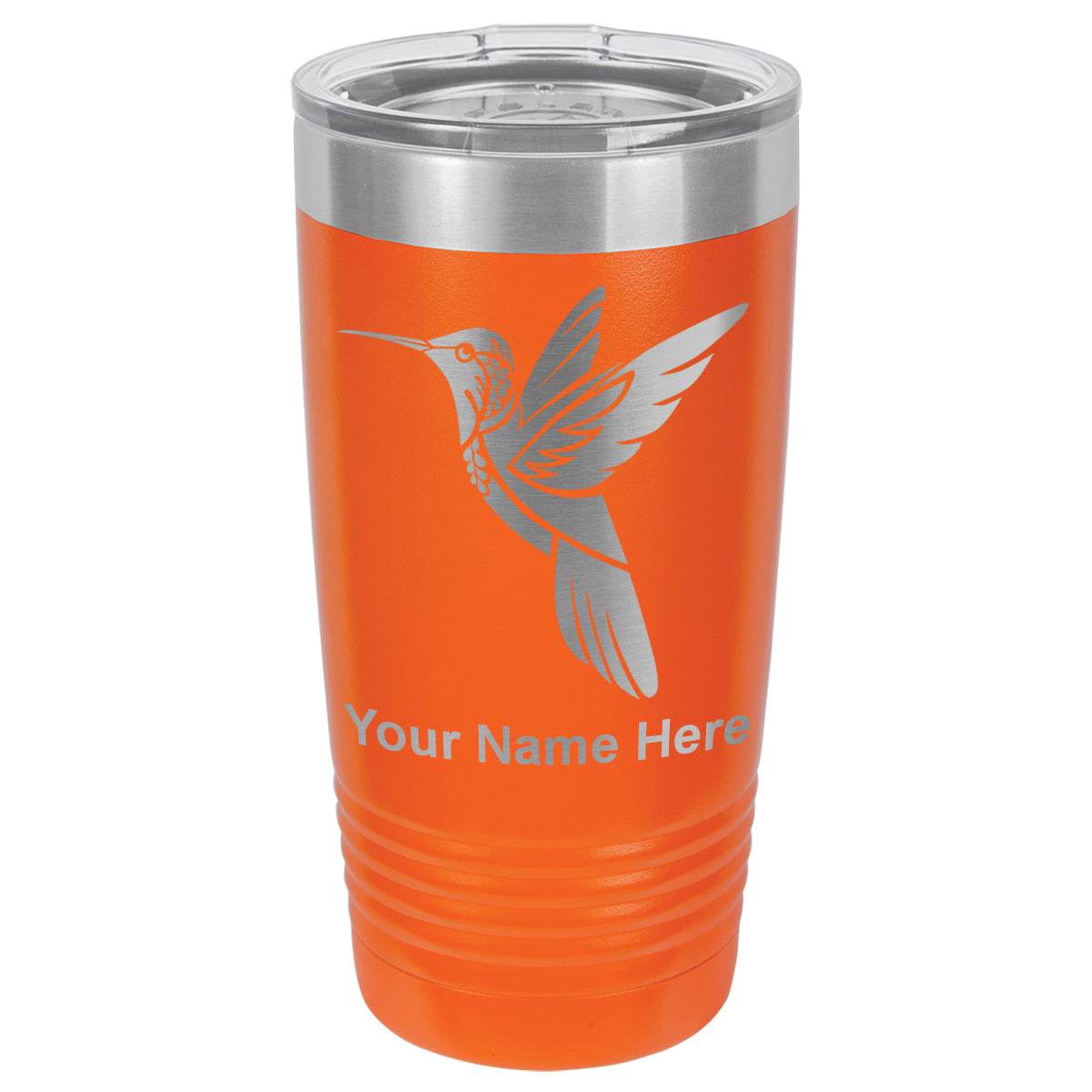 20oz Vacuum Insulated Tumbler Mug, Hummingbird, Personalized Engraving Included