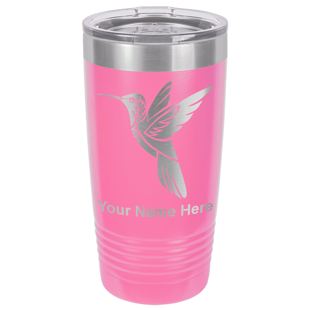 20oz Vacuum Insulated Tumbler Mug, Hummingbird, Personalized Engraving Included