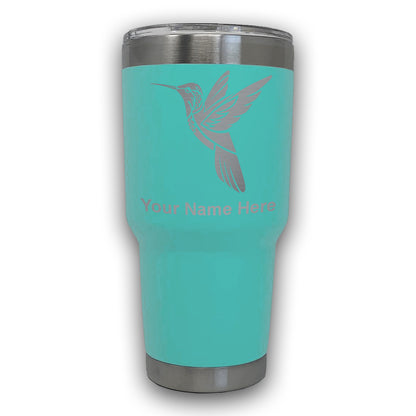 LaserGram 30oz Tumbler Mug, Hummingbird, Personalized Engraving Included