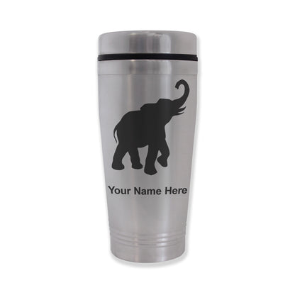 Commuter Travel Mug, Indian Elephant, Personalized Engraving Included