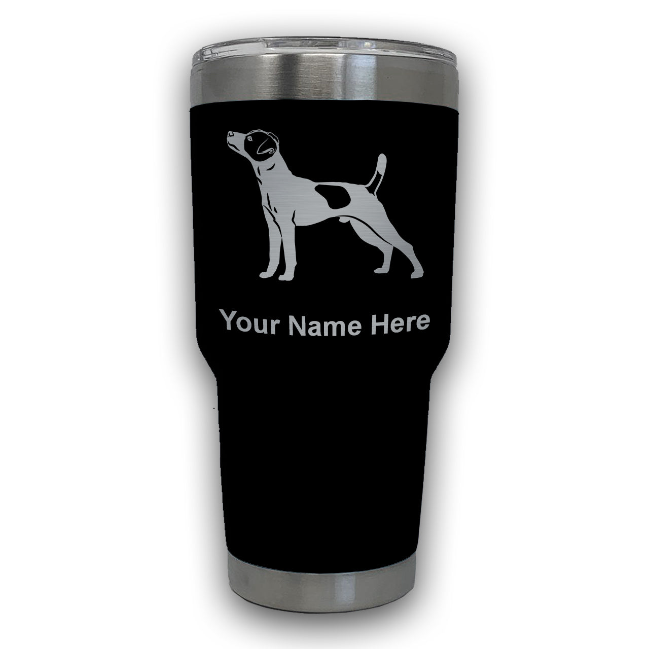 LaserGram 30oz Tumbler Mug, Jack Russell Terrier Dog, Personalized Engraving Included