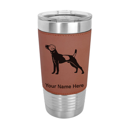 20oz Faux Leather Tumbler Mug, Jack Russell Terrier Dog, Personalized Engraving Included - LaserGram Custom Engraved Gifts