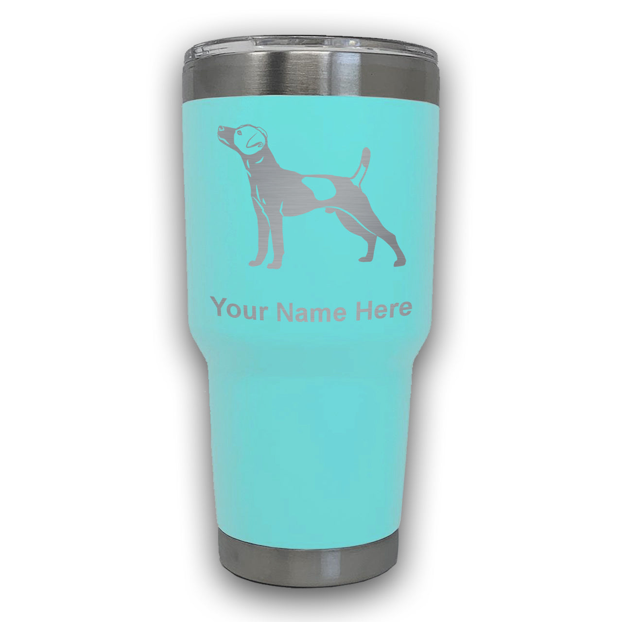 LaserGram 30oz Tumbler Mug, Jack Russell Terrier Dog, Personalized Engraving Included