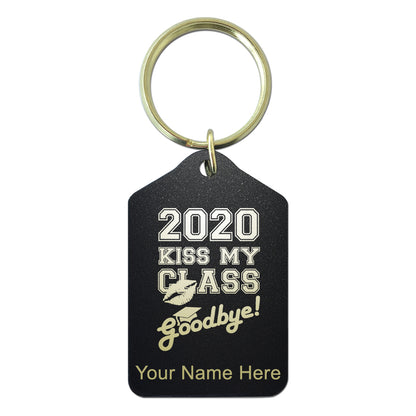 Black Metal Keychain, Kiss My Class Goodbye 2020, 2021, 2022, 2023 2024, 2025, Personalized Engraving Included