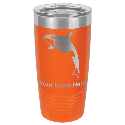 20oz Vacuum Insulated Tumbler Mug, Killer Whale, Personalized Engraving Included
