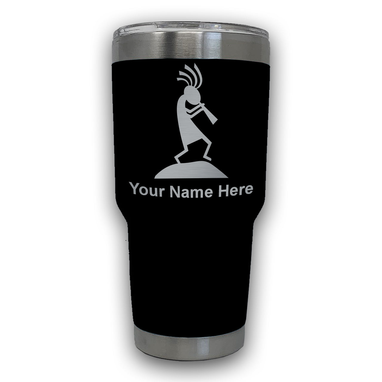 LaserGram 30oz Tumbler Mug, Kokopelli, Personalized Engraving Included