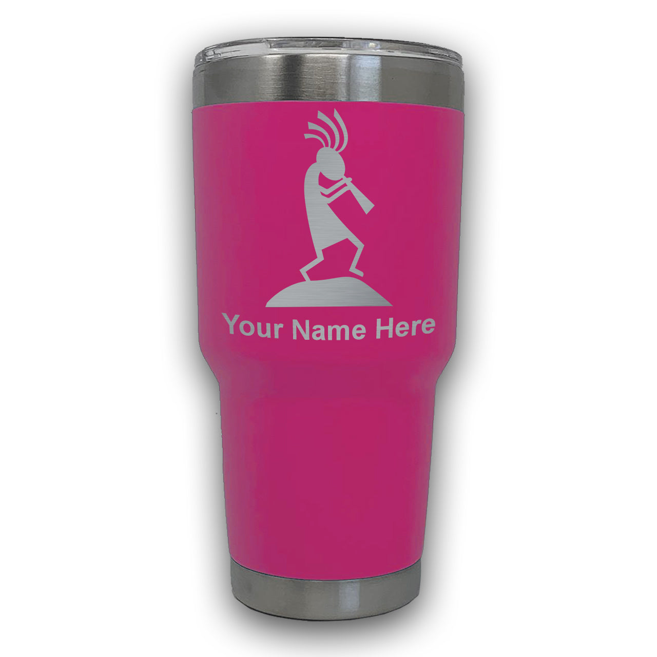 LaserGram 30oz Tumbler Mug, Kokopelli, Personalized Engraving Included