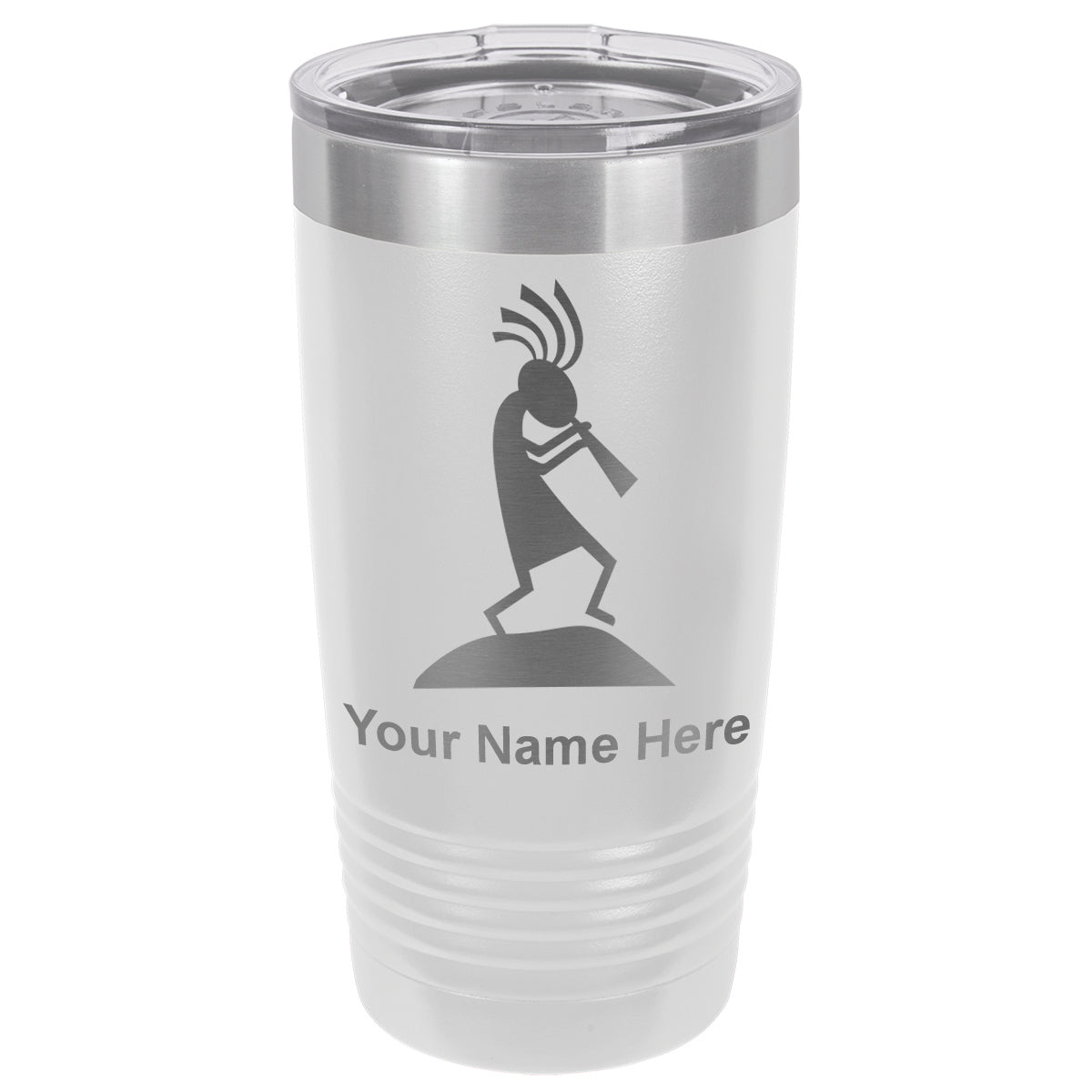 20oz Vacuum Insulated Tumbler Mug, Kokopelli, Personalized Engraving Included