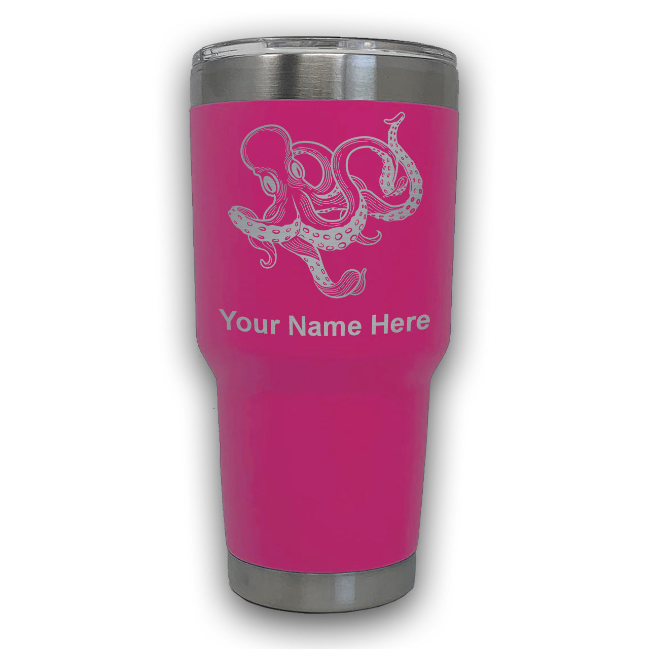 LaserGram 30oz Tumbler Mug, Kraken, Personalized Engraving Included