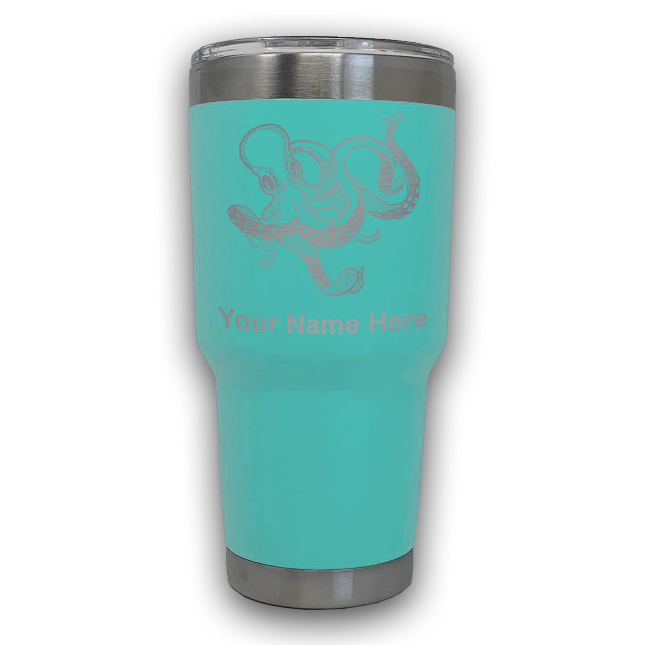 LaserGram 30oz Tumbler Mug, Kraken, Personalized Engraving Included