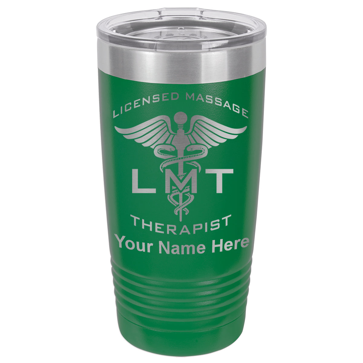20oz Vacuum Insulated Tumbler Mug, LMT Licensed Massage Therapist, Personalized Engraving Included