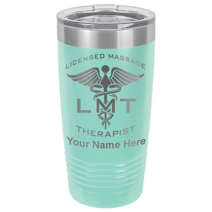 20oz Vacuum Insulated Tumbler Mug, LMT Licensed Massage Therapist, Personalized Engraving Included