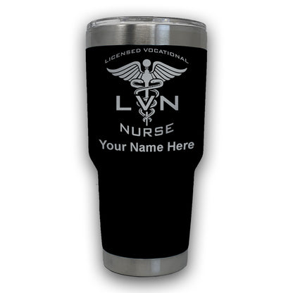 LaserGram 30oz Tumbler Mug, LVN Licensed Vocational Nurse, Personalized Engraving Included