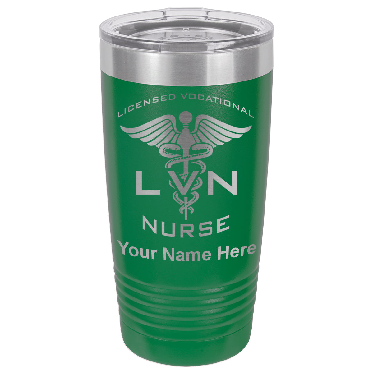 20oz Vacuum Insulated Tumbler Mug, LVN Licensed Vocational Nurse, Personalized Engraving Included