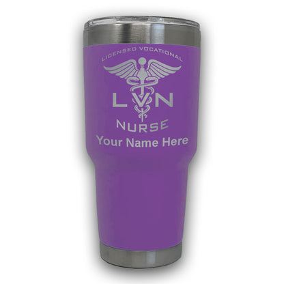 LaserGram 30oz Tumbler Mug, LVN Licensed Vocational Nurse, Personalized Engraving Included