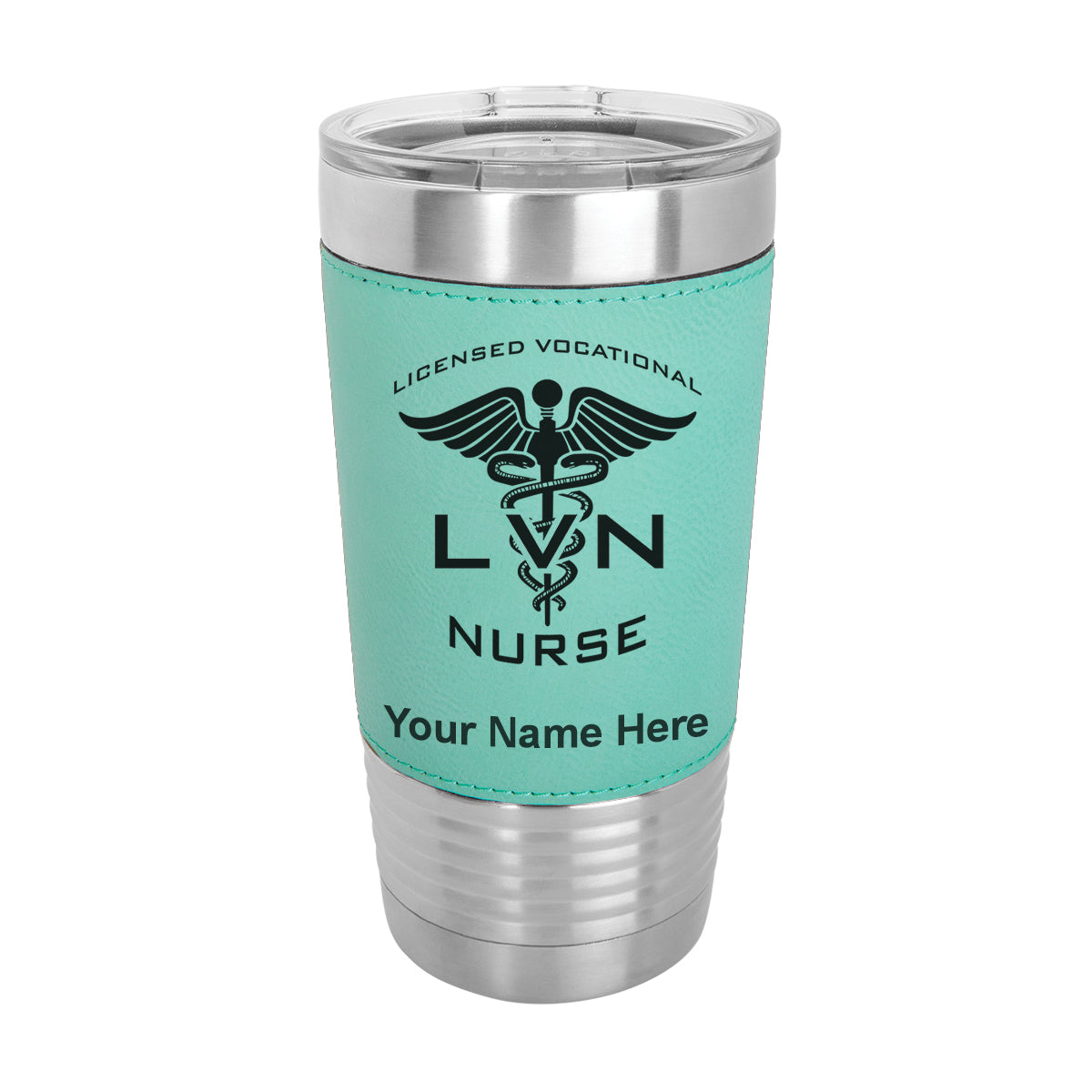 20oz Faux Leather Tumbler Mug, LVN Licensed Vocational Nurse, Personal –  LaserGram Custom Engraved Gifts