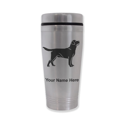 Commuter Travel Mug, Labrador Retriever Dog, Personalized Engraving Included