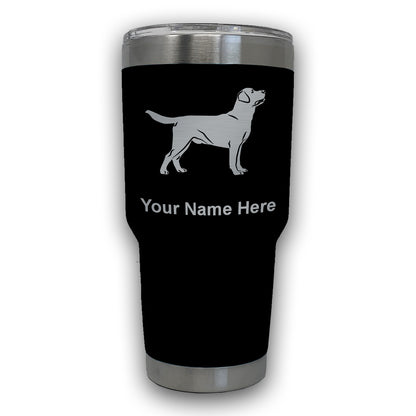 LaserGram 30oz Tumbler Mug, Labrador Retriever Dog, Personalized Engraving Included