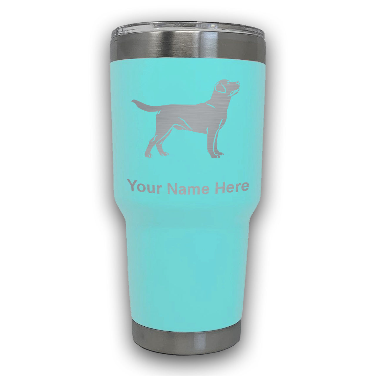 LaserGram 30oz Tumbler Mug, Labrador Retriever Dog, Personalized Engraving Included