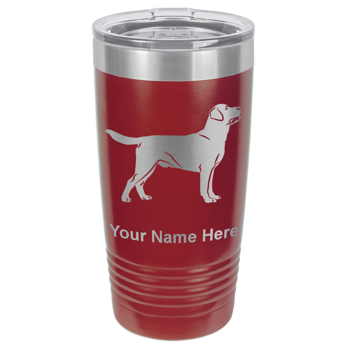 20oz Vacuum Insulated Tumbler Mug, Labrador Retriever Dog, Personalized Engraving Included