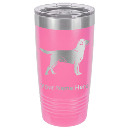20oz Vacuum Insulated Tumbler Mug, Labrador Retriever Dog, Personalized Engraving Included