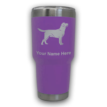 LaserGram 30oz Tumbler Mug, Labrador Retriever Dog, Personalized Engraving Included