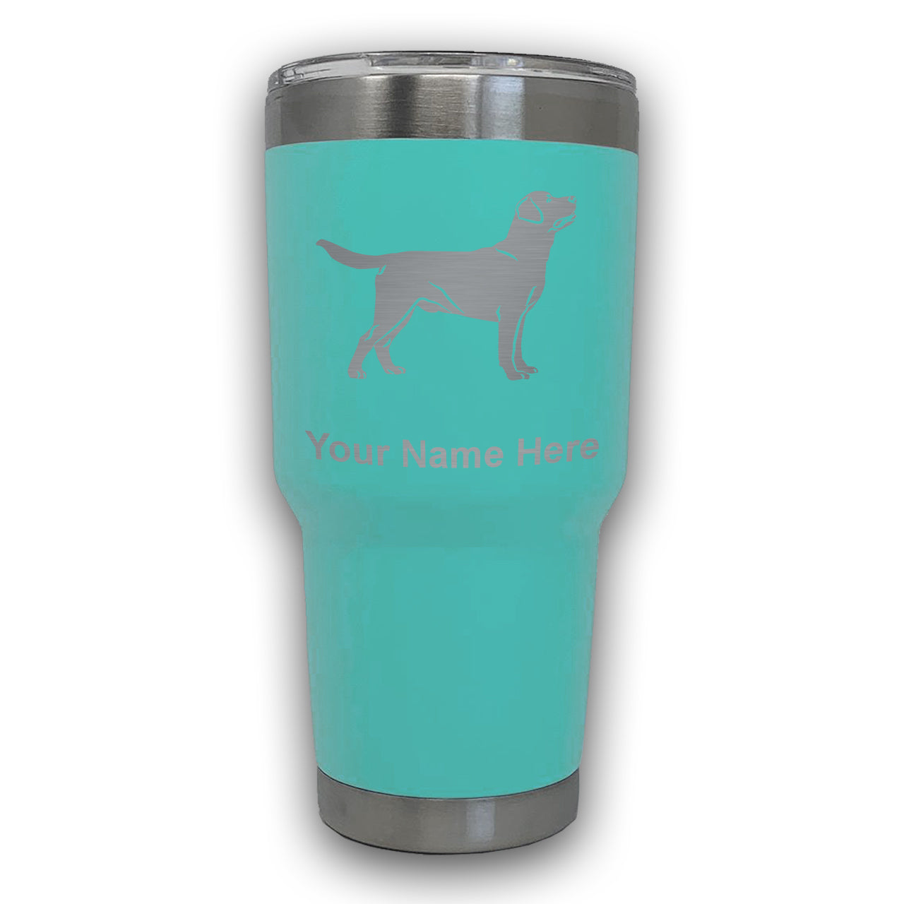 LaserGram 30oz Tumbler Mug, Labrador Retriever Dog, Personalized Engraving Included