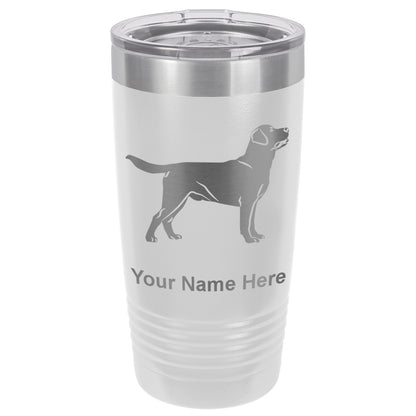 20oz Vacuum Insulated Tumbler Mug, Labrador Retriever Dog, Personalized Engraving Included