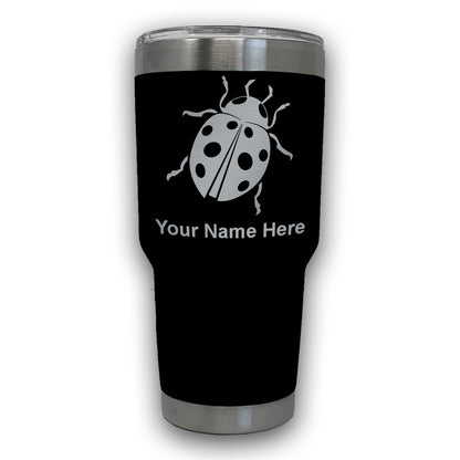 LaserGram 30oz Tumbler Mug, Ladybug, Personalized Engraving Included