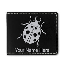 Load image into Gallery viewer, Faux Leather Bi-Fold Wallet, Ladybug, Personalized Engraving Included
