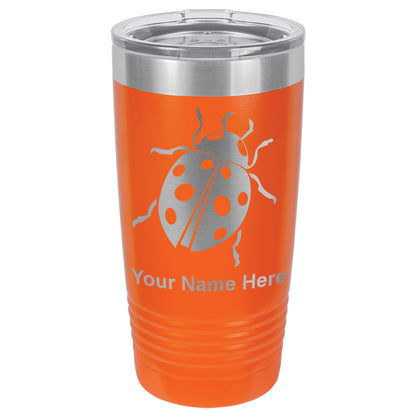20oz Vacuum Insulated Tumbler Mug, Ladybug, Personalized Engraving Included