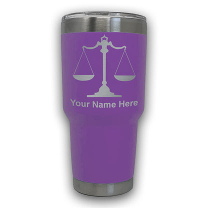 LaserGram 30oz Tumbler Mug, Law Scale, Personalized Engraving Included