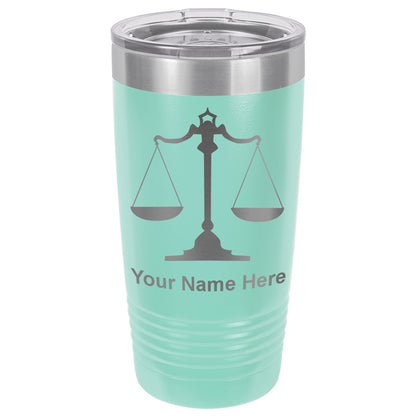 20oz Vacuum Insulated Tumbler Mug, Law Scale, Personalized Engraving Included