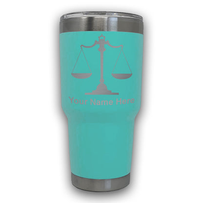 LaserGram 30oz Tumbler Mug, Law Scale, Personalized Engraving Included