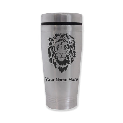 Commuter Travel Mug, Lion Head, Personalized Engraving Included