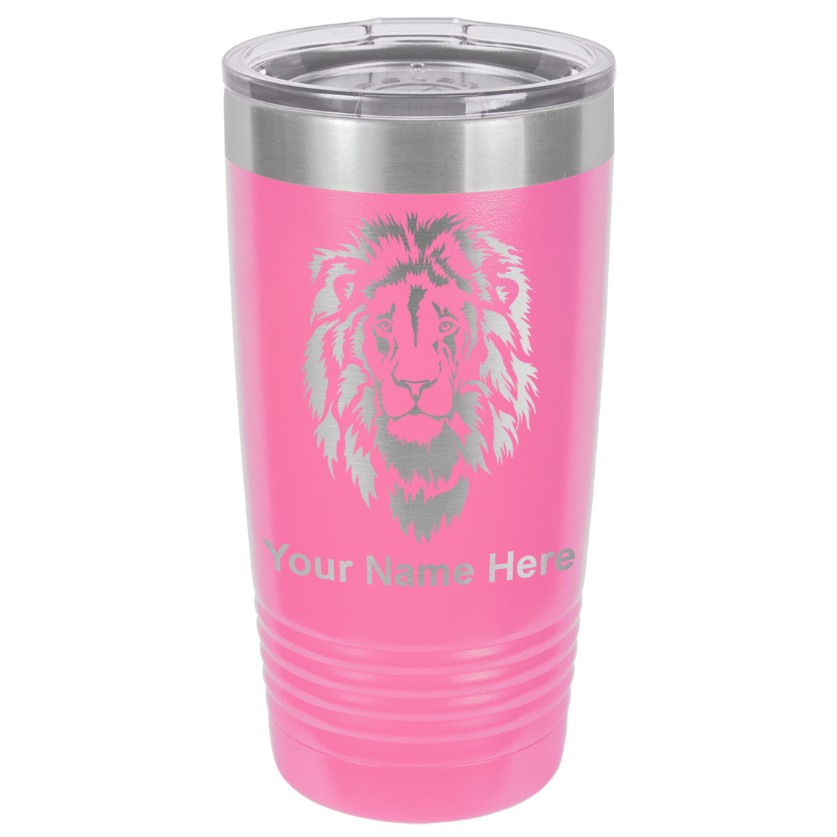 20oz Vacuum Insulated Tumbler Mug, Lion Head, Personalized Engraving Included