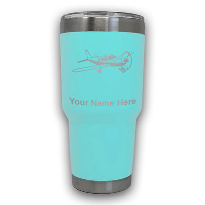 LaserGram 30oz Tumbler Mug, Low Wing Airplane, Personalized Engraving Included