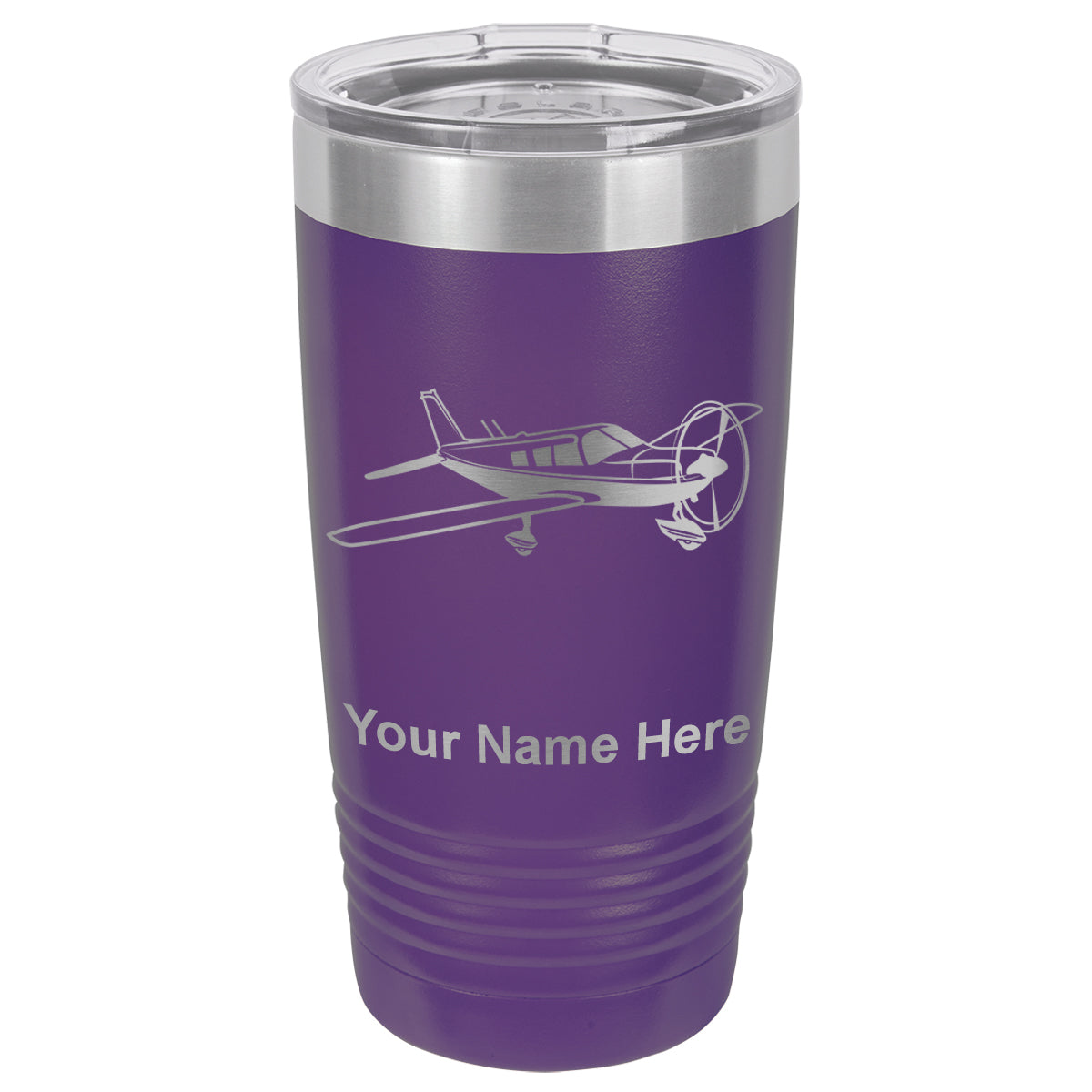 20oz Vacuum Insulated Tumbler Mug, Low Wing Airplane, Personalized Engraving Included