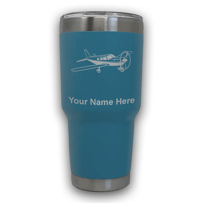 LaserGram 30oz Tumbler Mug, Low Wing Airplane, Personalized Engraving Included