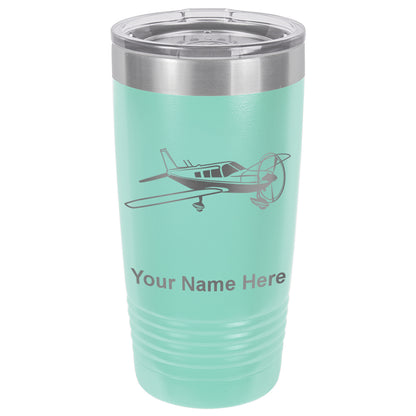 20oz Vacuum Insulated Tumbler Mug, Low Wing Airplane, Personalized Engraving Included
