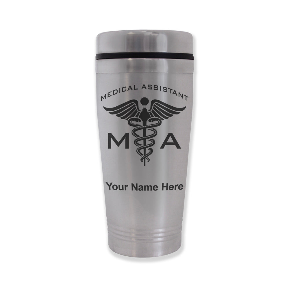 Commuter Travel Mug, MA Medical Assistant, Personalized Engraving Included