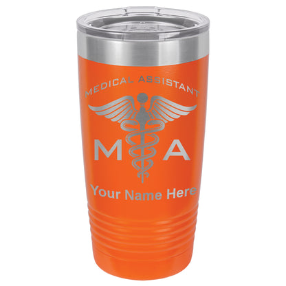 20oz Vacuum Insulated Tumbler Mug, MA Medical Assistant, Personalized Engraving Included
