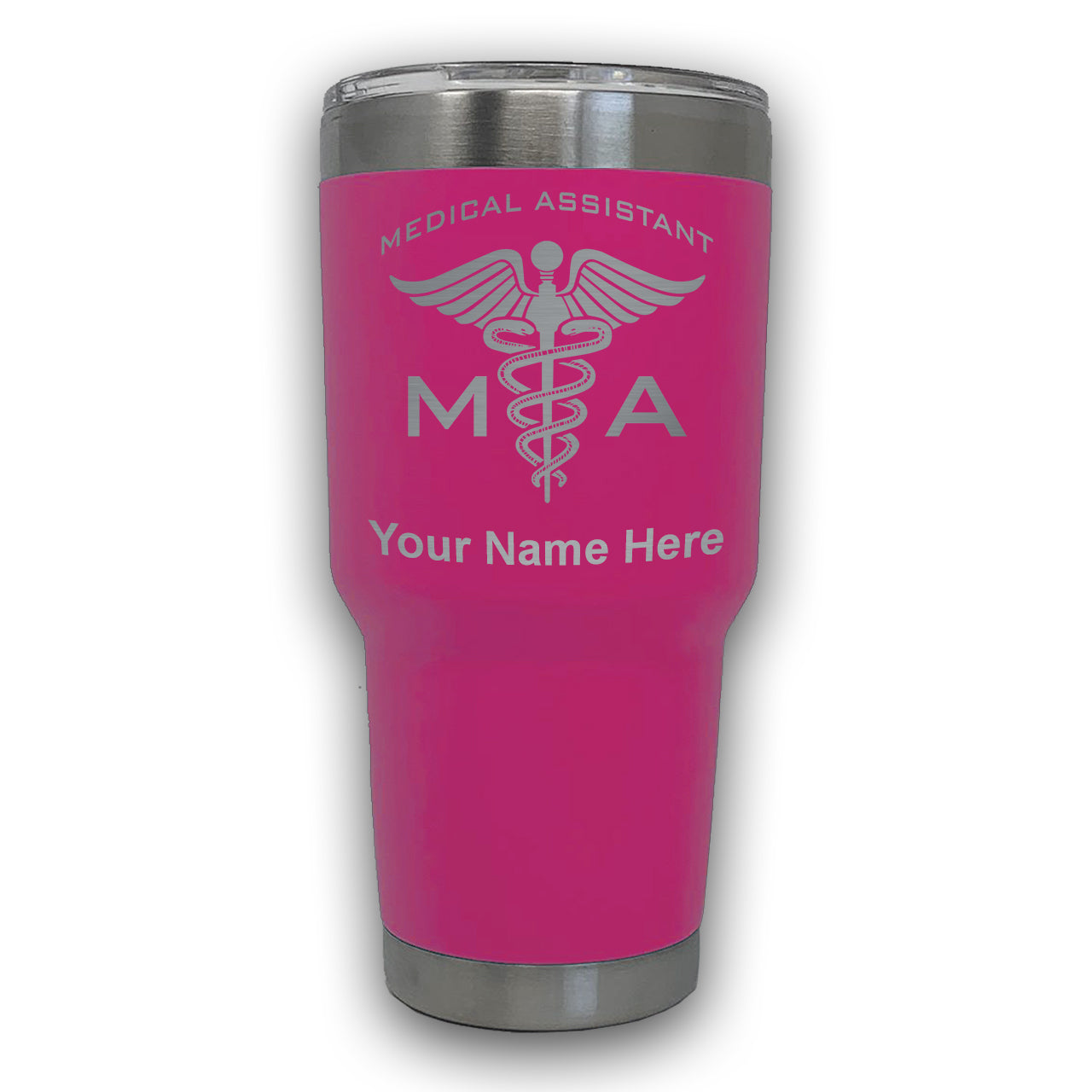 LaserGram 30oz Tumbler Mug, MA Medical Assistant, Personalized Engraving Included