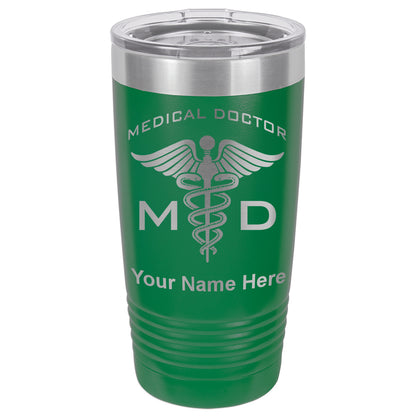 20oz Vacuum Insulated Tumbler Mug, MD Medical Doctor, Personalized Engraving Included