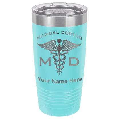 20oz Vacuum Insulated Tumbler Mug, MD Medical Doctor, Personalized Engraving Included