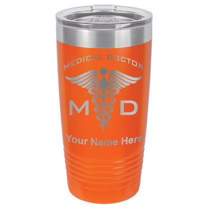 20oz Vacuum Insulated Tumbler Mug, MD Medical Doctor, Personalized Engraving Included