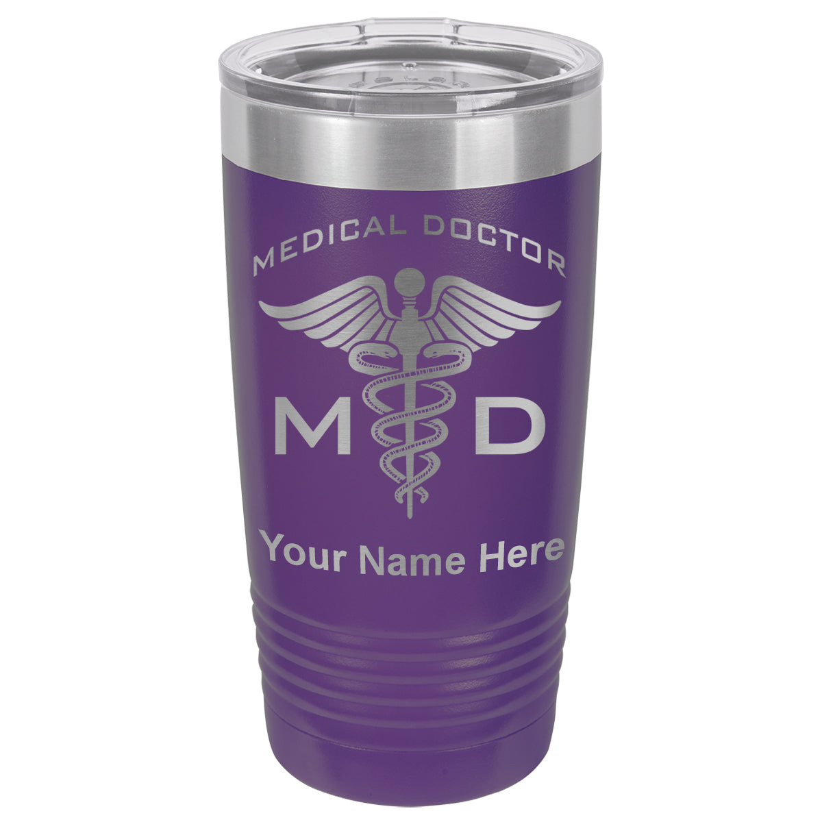 20oz Vacuum Insulated Tumbler Mug, MD Medical Doctor, Personalized Engraving Included