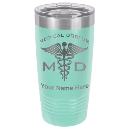 20oz Vacuum Insulated Tumbler Mug, MD Medical Doctor, Personalized Engraving Included